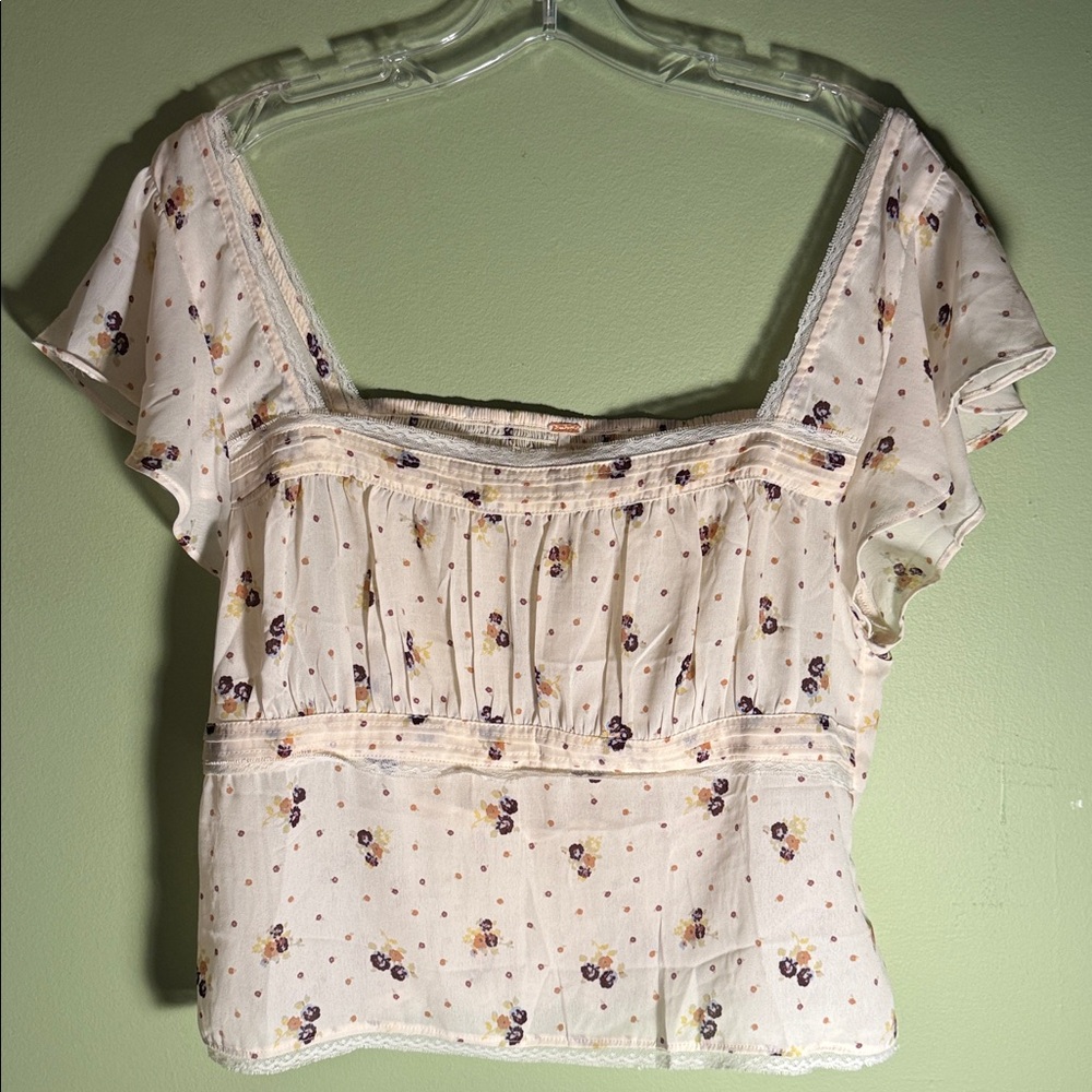 Free People Prairie Field Top. NWT. Swan combo - Picture 3 of 9